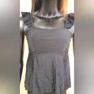 Black Ruffled Flair Swim Set